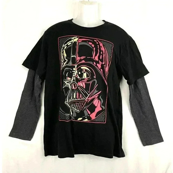 Star Wars Mad Engine Long Sleeve Mock Layer T-Shirt LARGE - Picture 1 of 9